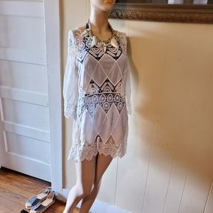 White lace bikini cover up!